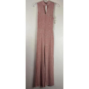 ModCloth For the Bliss of It‎ Jumpsuit Orange Striped XS 1321